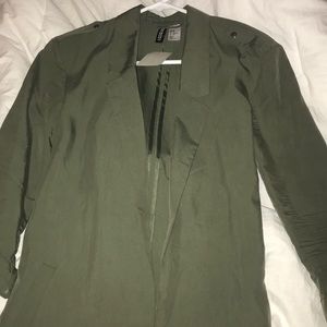 Long green H&M light weight jacket